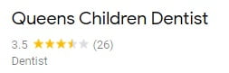 Queens Children Dentist Google Reviews Screenshot