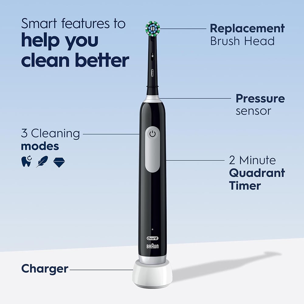 Oral-B Pro 1000 Rechargeable Electric Toothbrush Features