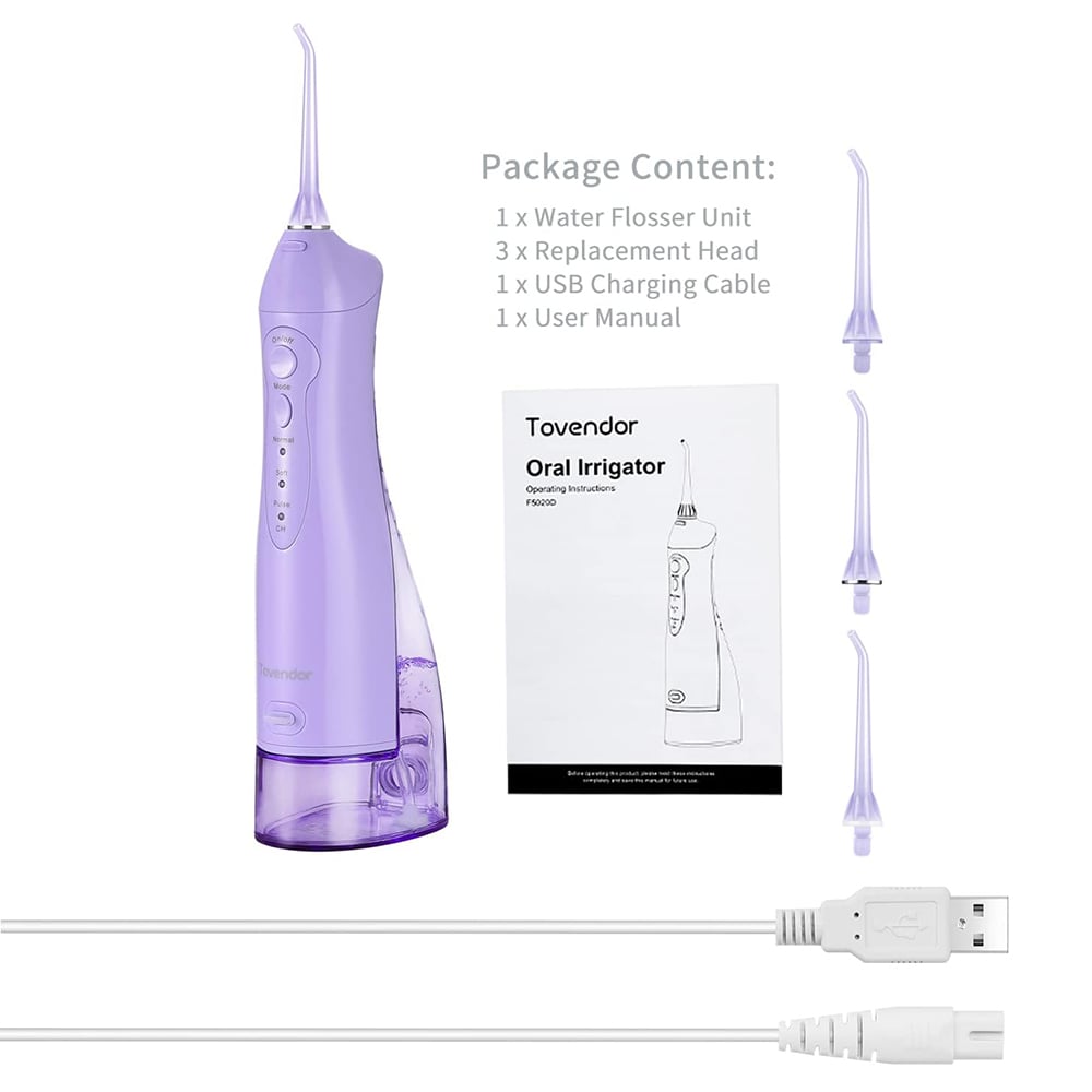 TOVENDOR Electric Water Flosser Package Content