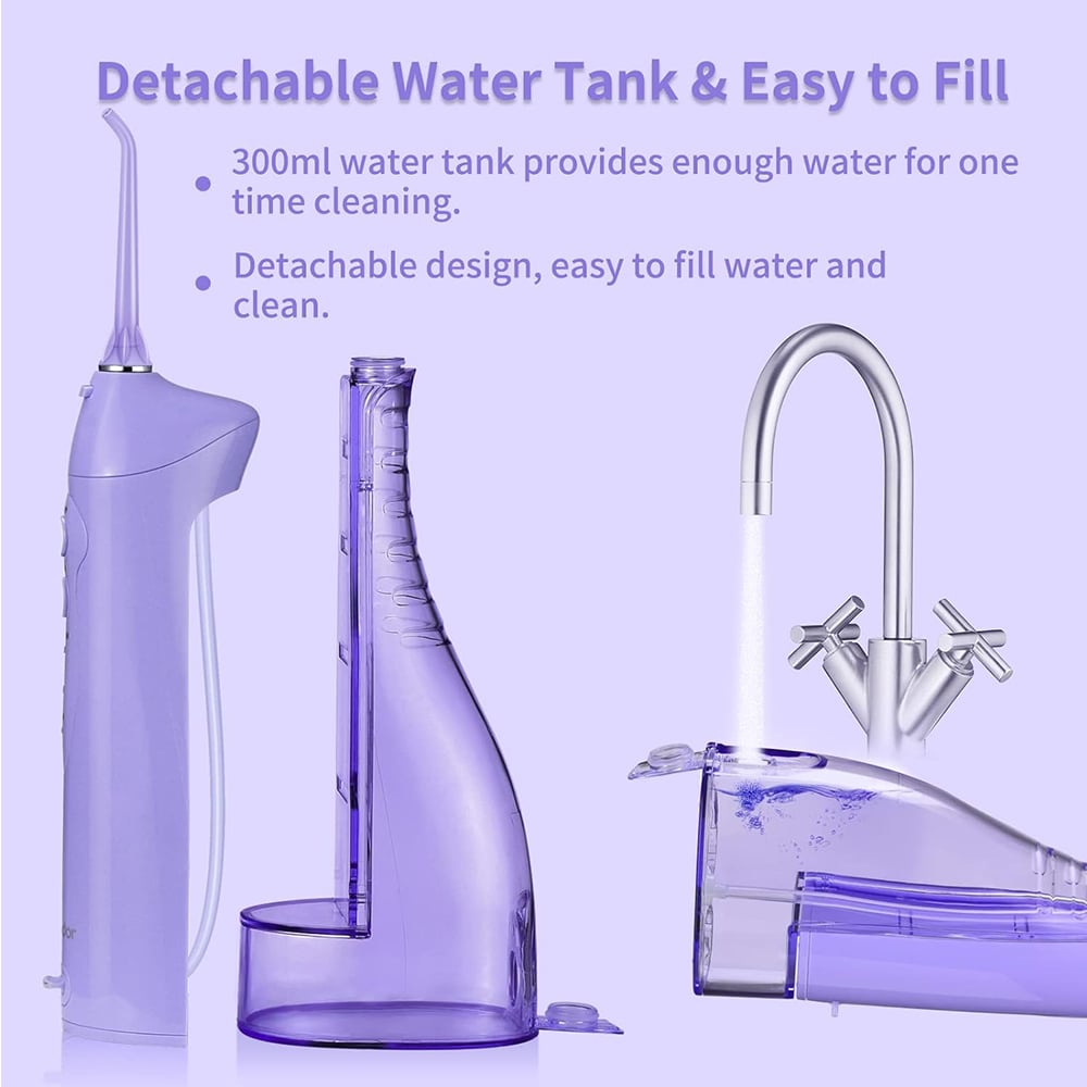 TOVENDOR Electric Water Flosser with Detachable Water Tank