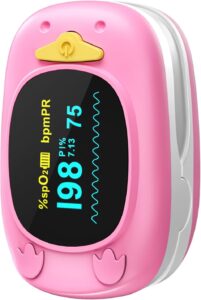 Pink Wellue KidsO2 Children Pulse Oximeter