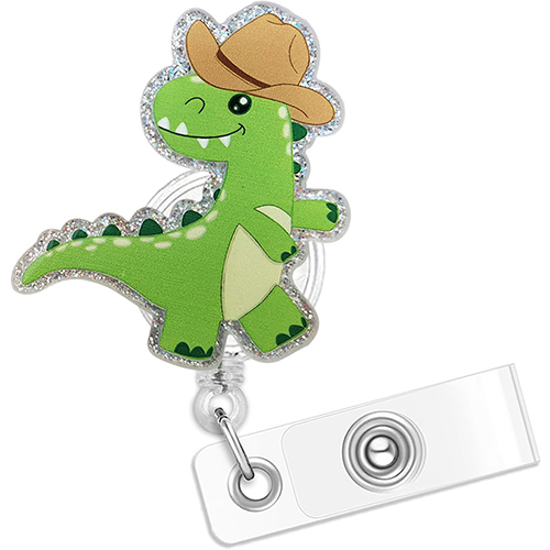 Dinosaur Cartoon Decorative Badge Reel