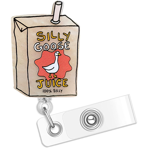 Silly Goose Juice Pediatric Badge Reel